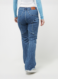 Karl Kani, OG Star Flared Leg Denim Vintage, blauw, Afbeelding 2 van 5