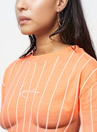 Karl Kani, Small Signature Pinstripe Oversized Tee, orange, Image 3 of 4