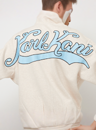 Karl Kani, Chest Signature Os Full Zip Diner Hoodie, beż, Obraz 4 z 5