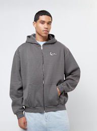 Karl Kani, Chest Signature Essential Zip Hoodie, grey, Image 1 of 5
