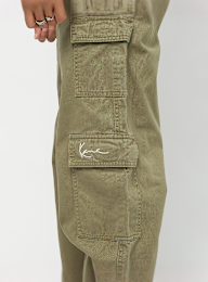 Karl Kani, Small Signature Washed Cargo Pants, green, Image 4 of 7