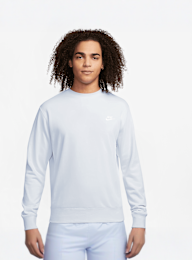 Nike, Sportswear Club French Terry Crew, blue, Image 1 of 5