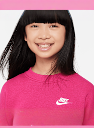 Nike, Sportswear Club Fleece Oversized Crew, light pink, Image 3 of 4