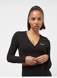 Karl Kani, Chest Signature Essential Short Laced Longsleeve, zwart, Afbeelding 1 van 4