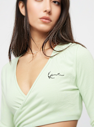 Karl Kani, Chest Signature Essential Short Laced Longsleeve, groen, Afbeelding 3 van 4
