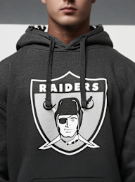 Mitchell & Ness, NFL Team Logo Hoody UPD Oakland Raiders, black, Image 3 of 5