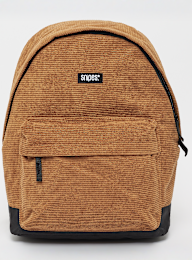 SNIPES, Woven Label Basic Logo Corduroy Backpack, szary, Obraz 1 z 5