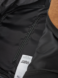 SNIPES, Woven Label Basic Logo Corduroy Backpack, szary, Obraz 5 z 5
