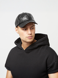 SNIPES, Printed Fake Leather Pattern Baseball Cap, black, Image 5 of 5