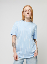 Karl Kani, Small Signature Tonal Pinstripe Oversized Tee, blue, Image 1 of 4