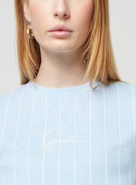 Karl Kani, Small Signature Tonal Pinstripe Oversized Tee, blue, Image 3 of 4