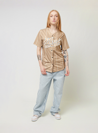 Karl Kani, Varsity Tonal Pinstripe Baseball Shirt light blue, beż, Obraz 4 z 4