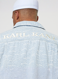 Karl Kani, OG Denim Wavy Print Trucker Jacket, blue, Image 4 of 5