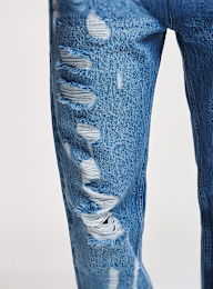 2Y STUDIOS, Firio Destroyed Straight Jeans, blue, Image 3 of 4