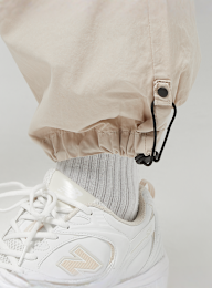 Urban Classics, Popline Parachute Pants, beige, Afbeelding 4 van 5