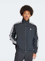 adidas Originals, 3-Stripes Woven Firebird Trackjacket, black, Image 1 of 4