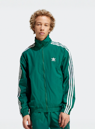 adidas Originals, 3-Stripes Woven Firebird Trackjacket, green, Image 1 of 5