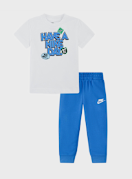 Nike, Sportswear Short Sleeve Tee Fleece Pants Set (2 Piece), blauw, Afbeelding 1 van 3