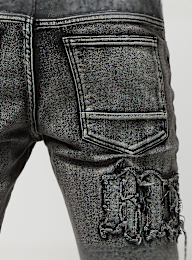 Smoke Rise, Letter Applique Jeans, czarny, Obraz 4 z 6