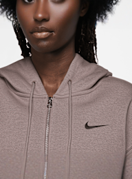Nike, Sportswear Phoenix Fleece Oversized Full-Zip Hoodie, brown, Image 3 of 3