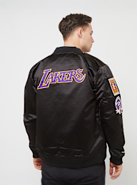 Mitchell & Ness, NBA Lightweight Satin Bomber Los Angeles Lakers, black, Image 1 of 7