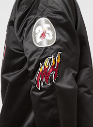 Mitchell & Ness, NBA Lightweight Satin Bomber Miami Heat, zwart, Afbeelding 4 van 7