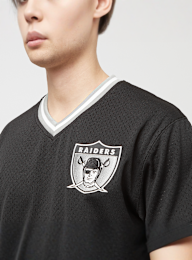 Mitchell & Ness, NFL Fashion Mesh V-Neck Oakland Raiders, zwart, Afbeelding 3 van 5