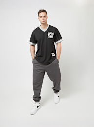 Mitchell & Ness, NFL Fashion Mesh V-Neck Oakland Raiders, zwart, Afbeelding 5 van 5