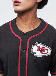 Mitchell & Ness, Fashion Cotton Button Front Kansas City Chiefs, zwart, Afbeelding 3 van 6