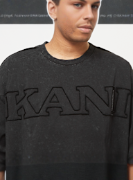 Karl Kani, Retro Washed Distressed Boxy Tee, zwart, Afbeelding 3 van 4