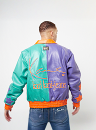 Karl Kani, Metal Plate Block Leather College Jacket, multi-colour, Image 2 of 7