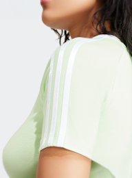 adidas Originals, adicolor 3-Stripes Crop T-Shirt, groen, Afbeelding 4 van 5