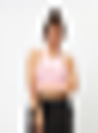 Urban Classics, Cropped Rib Top, Pink, Image 1 of 3