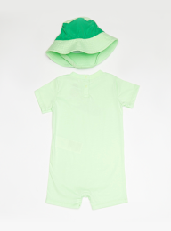 Nike, Sportswear PE Romper Bucket Hat Set (2 Piece), groen, Afbeelding 2 van 5