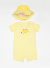 Nike, Sportswear PE Romper Bucket Hat Set (2 Piece), żółty, Obraz 1 z 5