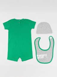 Nike, Romper, Hat, Bib Set (3 Piece), groen, Afbeelding 2 van 4