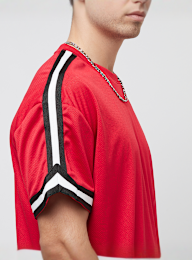Urban Classics, Oversized Stripes Mesh Tee, red, Image 4 of 5