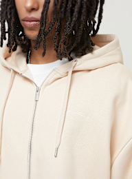 Karl Kani, Authentic Star Logo Oversized Full Zip Hoodie, beige, Afbeelding 3 van 5