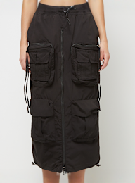 Smoke Rise, Utility Straight Long Skirt, zwart, Afbeelding 3 van 5