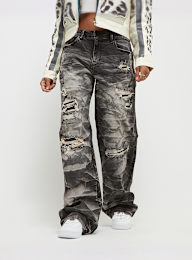 Smoke Rise, Mid Rise Wide Leg, wielokolorowy, Obraz 1 z 5