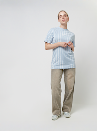 Karl Kani, Small Signature Essential Pinstripe Oversized Tee, blue, Image 4 of 4