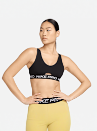 Nike, Pro Indy Plunge Medium-Support Padded Sports Bra, black, Image 1 of 8