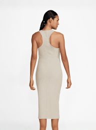 Nike, Sportswear Chill Knit Rib Midi Dress, beż, Obraz 2 z 3