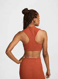 Nike, Sportswear Chill Knit Rib Crop Tank, orange, Image 2 of 5