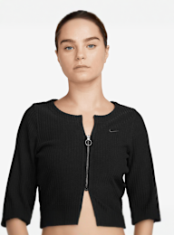 Nike, Sportswear Chill Knit Rib Full-Zip Cardigan, zwart, Afbeelding 3 van 3