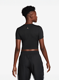 Jordan, Short Sleeve Graphics Slim Crop Tee, black, Image 2 of 3