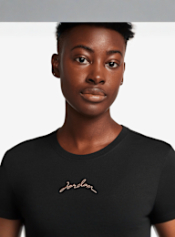 Jordan, Short Sleeve Graphics Slim Crop Tee, black, Image 3 of 3