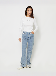 Karl Kani, Small Signature Short Rib LS, wit, Afbeelding 4 van 4