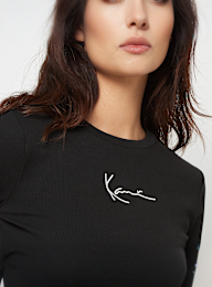 Karl Kani, Small Signature Short Rib LS, zwart, Afbeelding 3 van 4