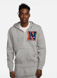 Nike, Club Basketball Fullzip Pullover Hoodie Varsity, grijs, Afbeelding 1 van 5